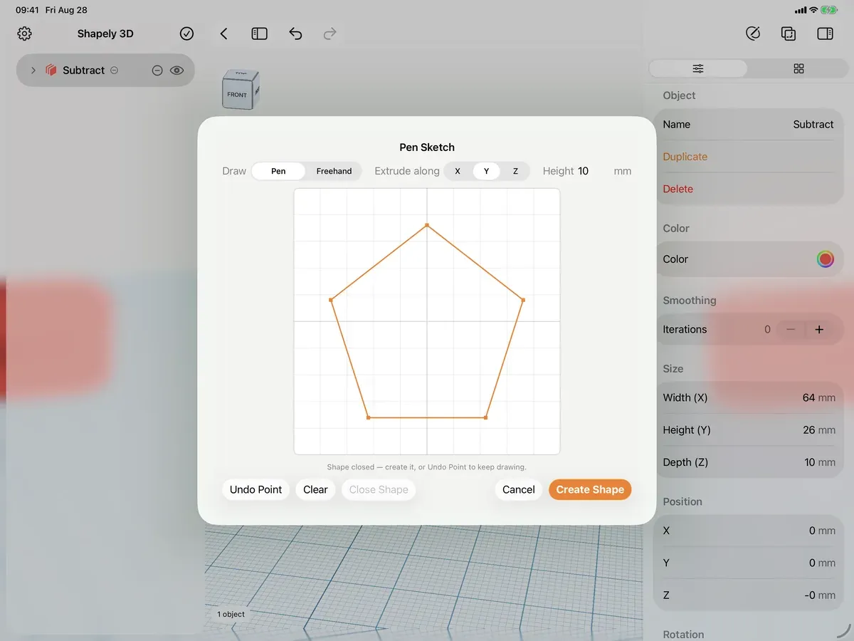 Shapely 3D running on an iPad (4/4)