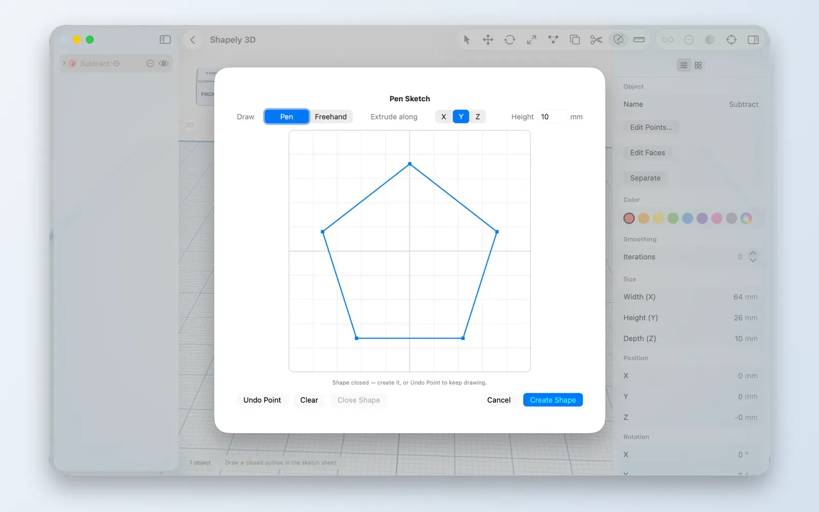 Shapely 3D running on a Mac (4/4)